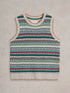 White Stuff Fay Sparkle Fairisle Tank Grey Multi