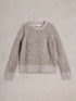 White Stuff Paige Puff Sleeve Jumper Mid Grey