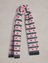 White Stuff Heart Fairisle Scarf Grey Multi