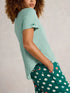 White Stuff Tessa PJ Set Teal Multi