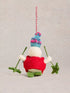 White Stuff Skiing Snowman Hanging Dec White Multi