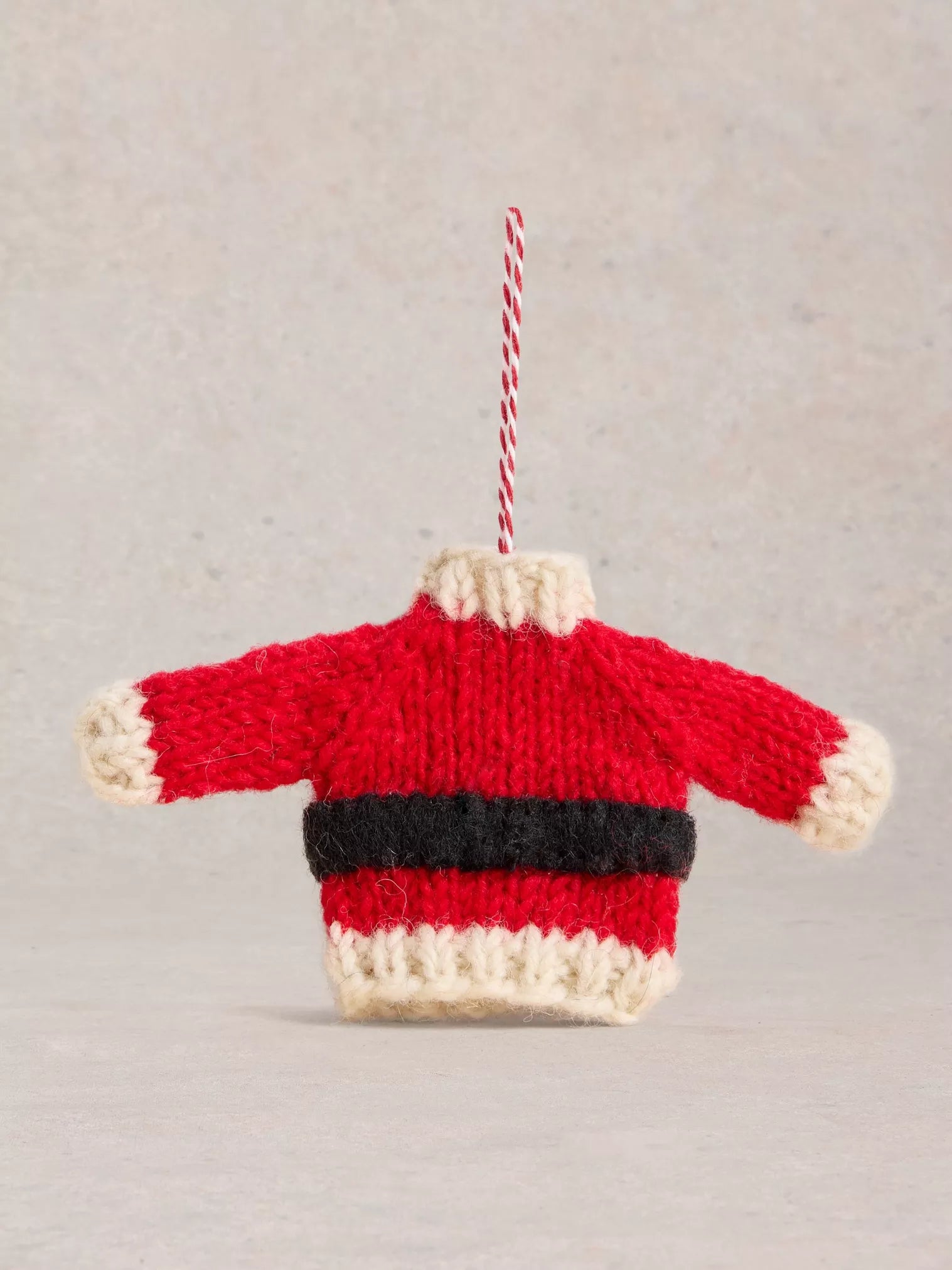 White Stuff Santa Jumper Hanging Dec Red Multi