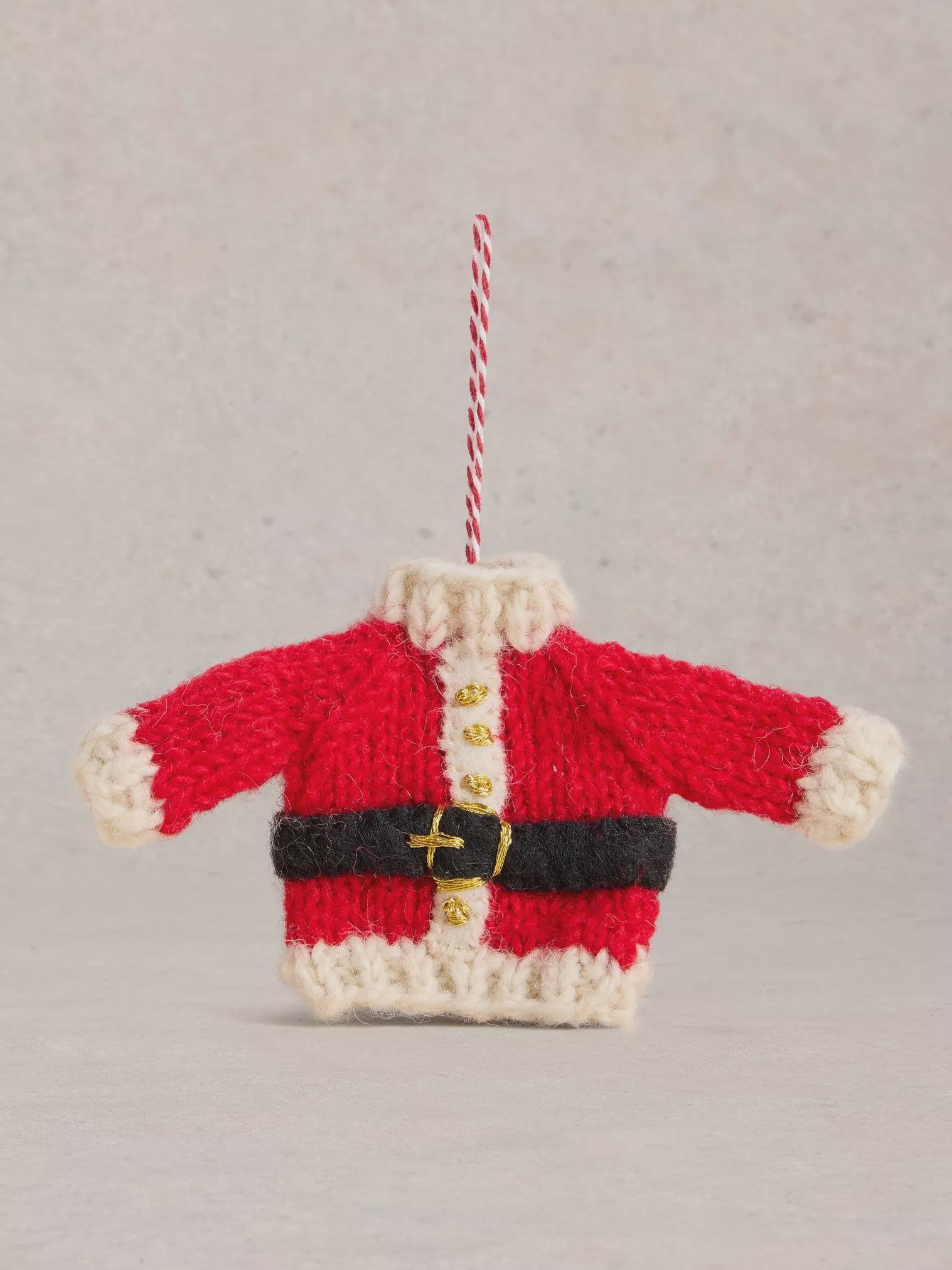 White Stuff Santa Jumper Hanging Dec Red Multi