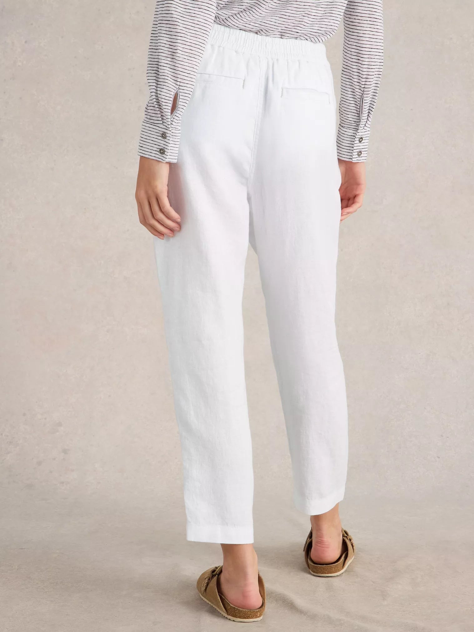 White Stuff Rowena Linen Trouser Brilliant White