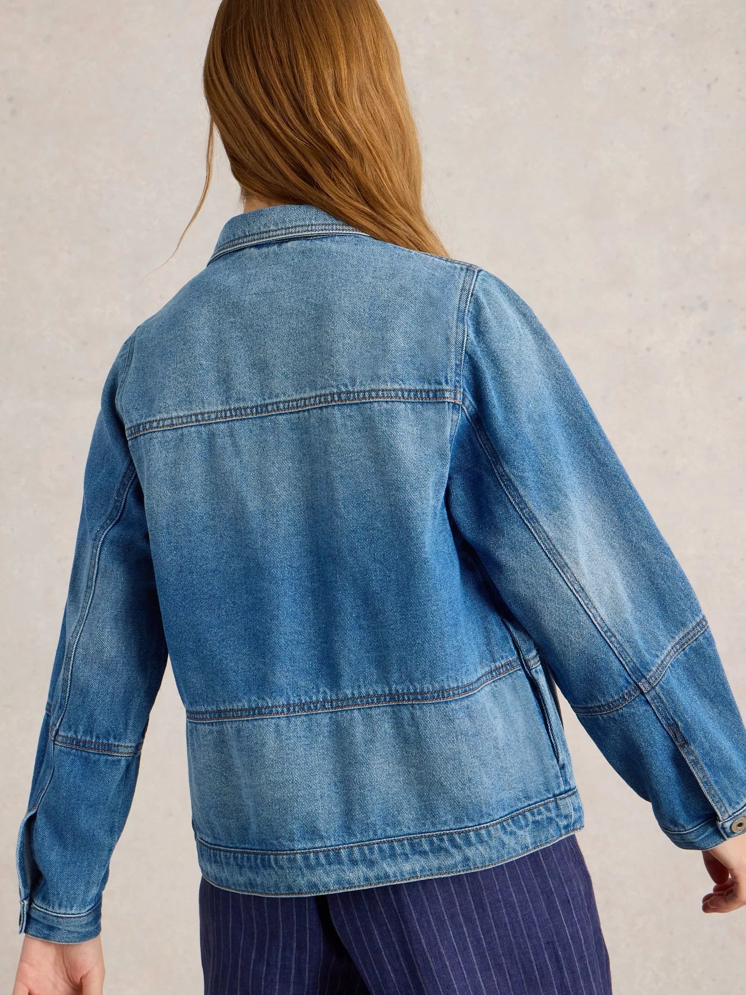 White Stuff Camille Denim Jacket Mid Denim