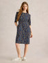 White Stuff Olivia Jersey Dress Navy Print