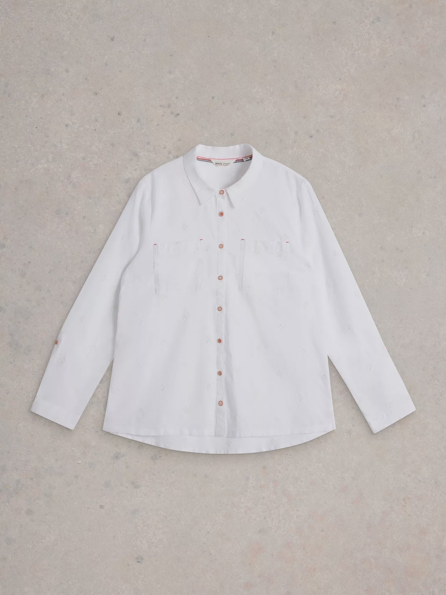 White Stuff Sophie Organic Cotton Shirt Pale Ivory