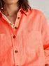 White Stuff Lydia Linen Shirt Bright Orange