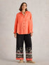 White Stuff Lydia Linen Shirt Bright Orange