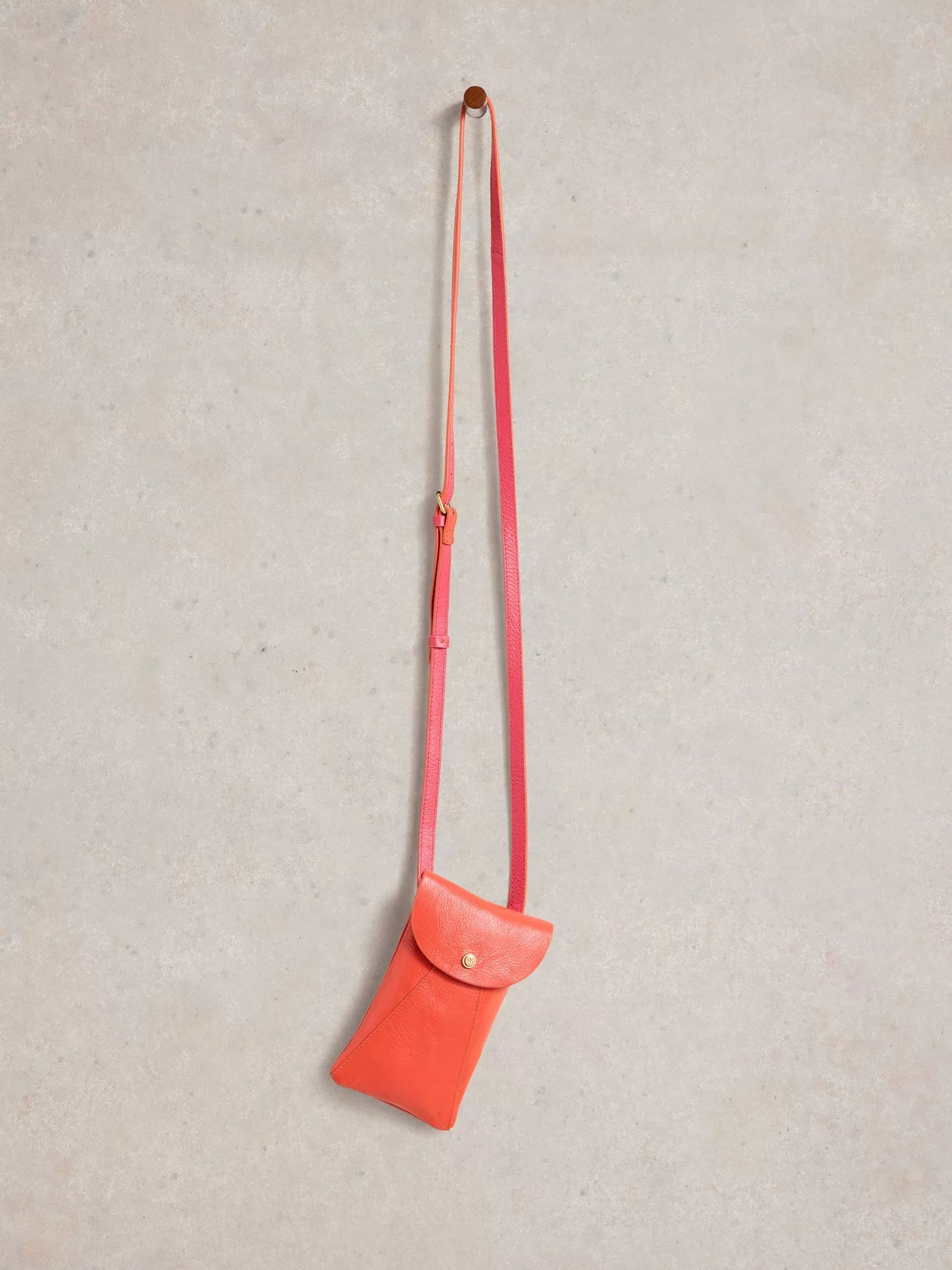 White Stuff Coco Leather Phone Bag Bright Red