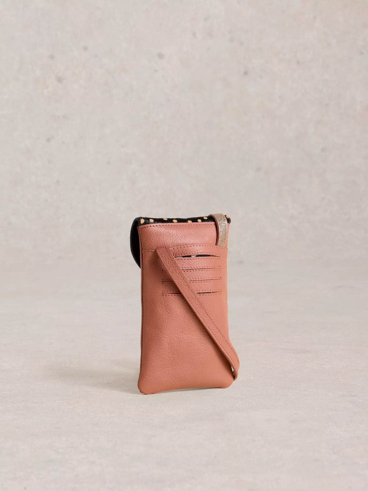 White Stuff Coco Leather Phone Bag Pink Multi