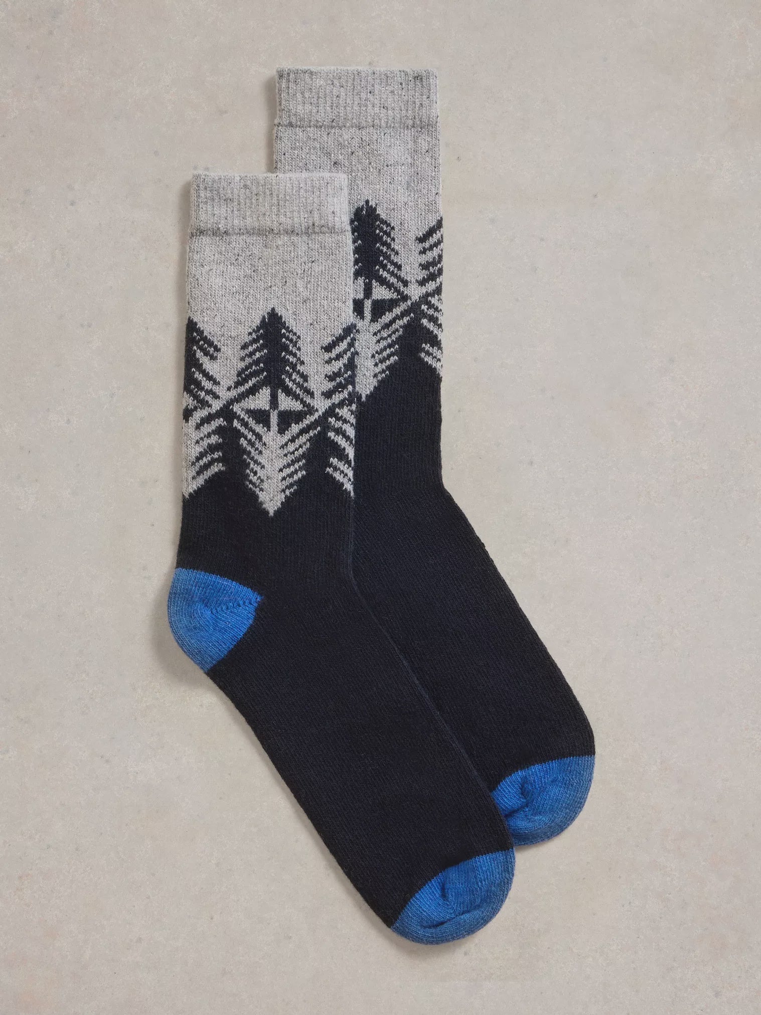 White Stuff Forest Scenic Wool Mix Sock Blue Multi