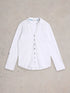 White Stuff Annie Broderie Jersey Shirt Brilliant White