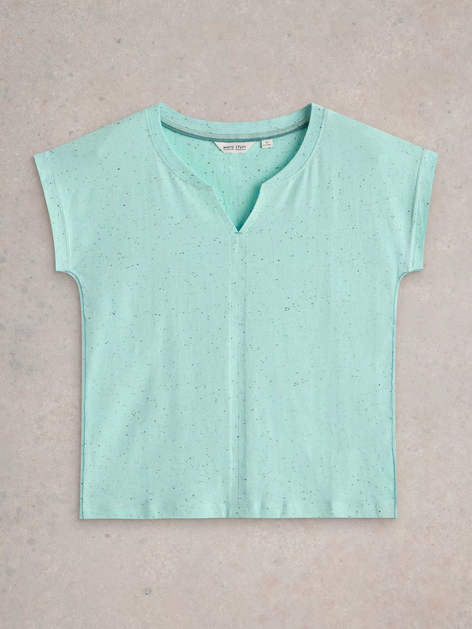 White Stuff Nelly Nep Notch Neck Tee Bright Blue Buy 2 for £40