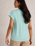 White Stuff Nelly Nep Notch Neck Tee Bright Blue Buy 2 for £40