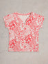White Stuff Nelly Notch Neck Tee Coral Multi
