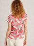 White Stuff Nelly Notch Neck Tee Coral Pr