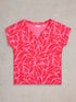 White Stuff Nelly Notch Neck Tee Mid Pink