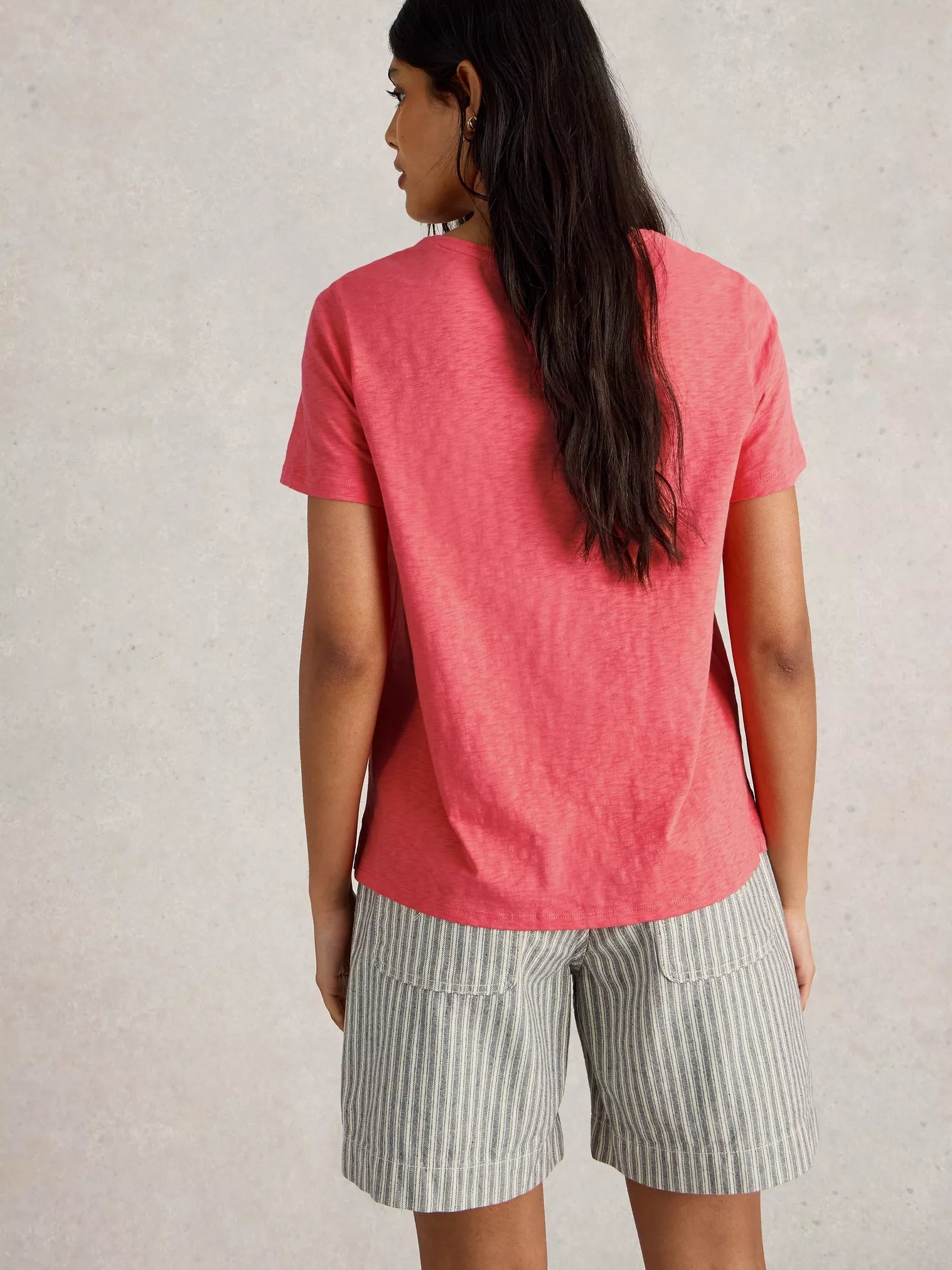 White Stuff Abbie Tee Mid Coral