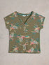 White Stuff Nelly Notch Neck Tee Green Print Buy 2 for £40