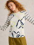 White Stuff Clara Ls Tee Natural Print