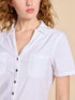 White Stuff Annie Ss Embroidered Shirt Brilliant White