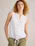 White Stuff Tulip Sleeveless Shirt Brilliant White