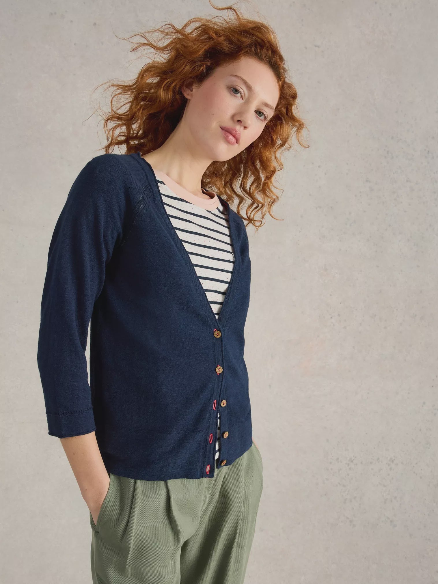 White Stuff Naria Cardi Dark Navy