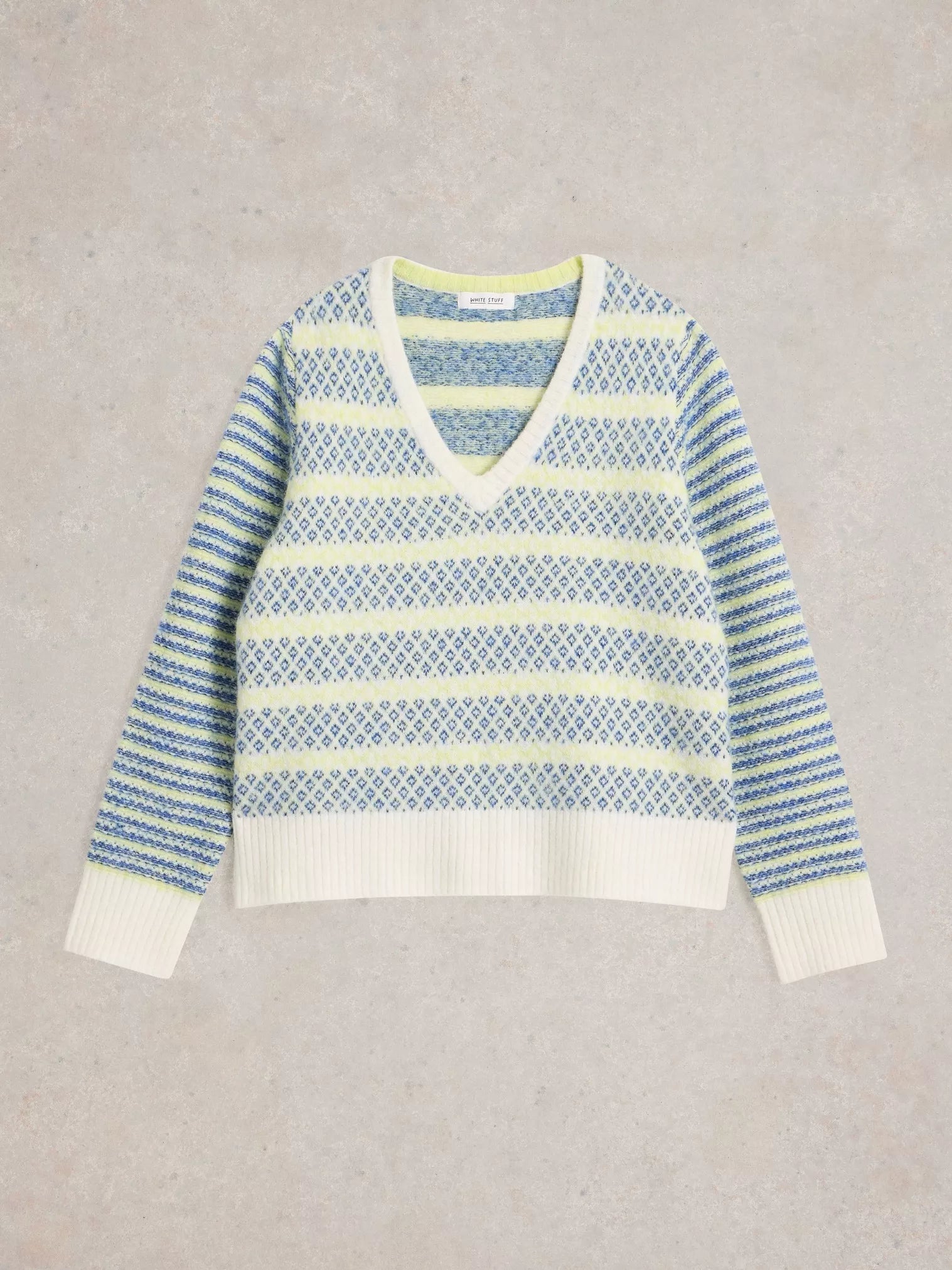 White Stuff Sammy Stripe Jumper Blue Multi