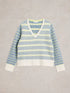 White Stuff Sammy Stripe Jumper Blue Multi