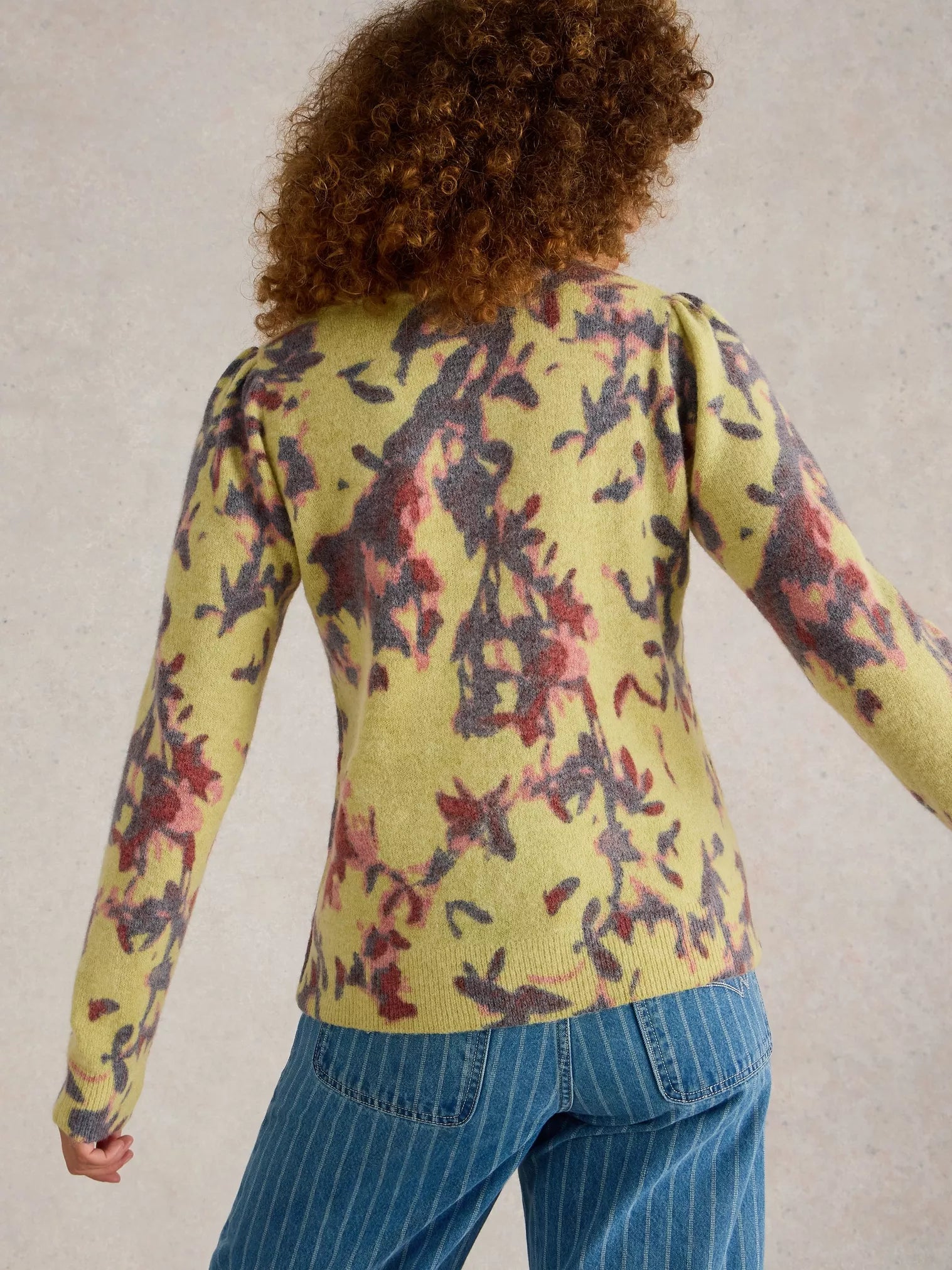 White Stuff Jodie Jumper Yellow Print
