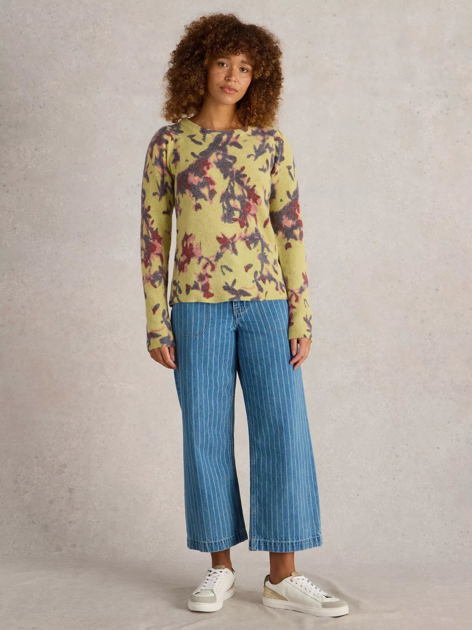 White Stuff Jodie Jumper Yellow Print