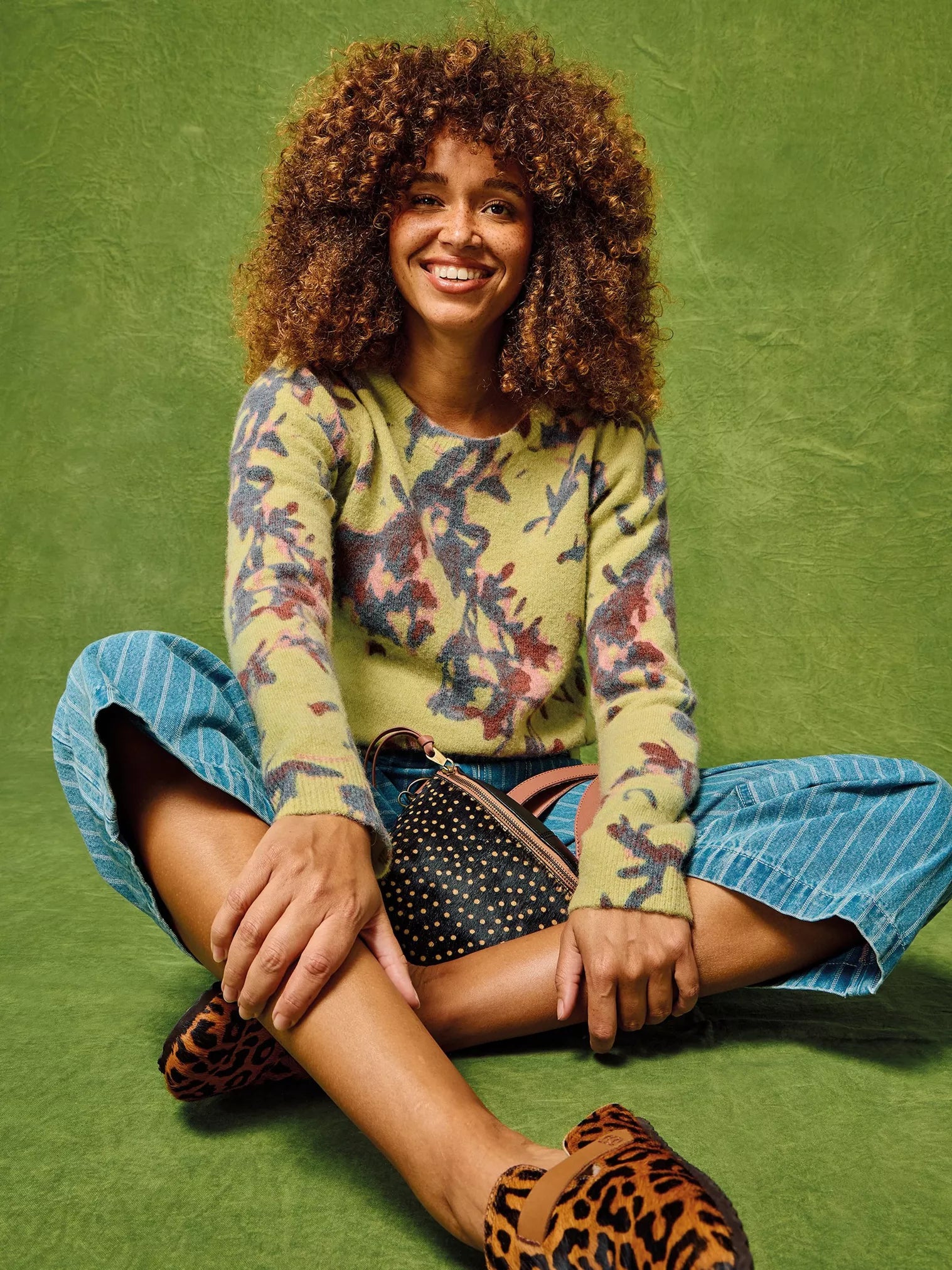 White Stuff Jodie Jumper Yellow Print