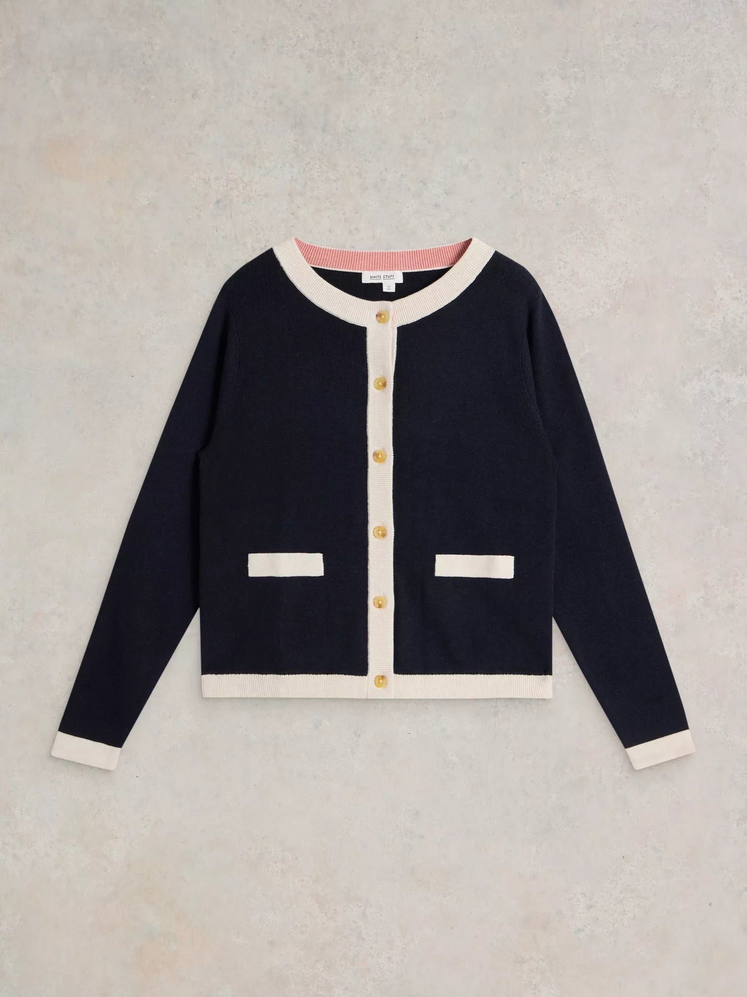 White Stuff Charlotte Cardi Navy Multi