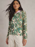 White Stuff Rosie Jumper Green Print