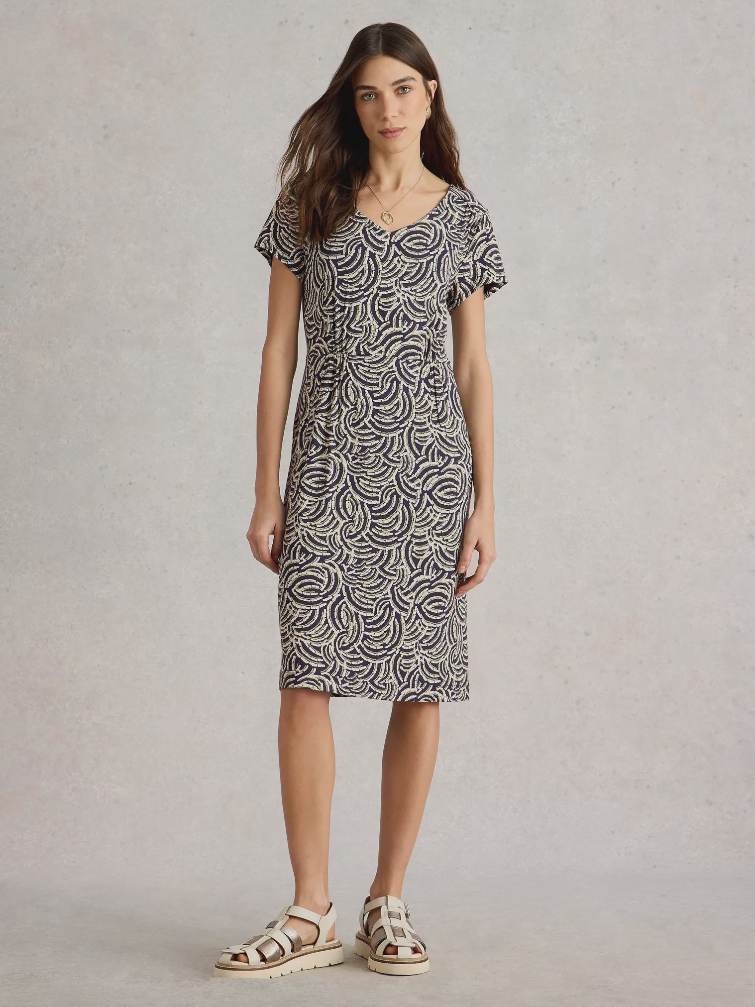 White Stuff Tallie Jersey Dress Navy Pr