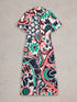 White Stuff Rua Jersey Shirt Dress Blk Mlt