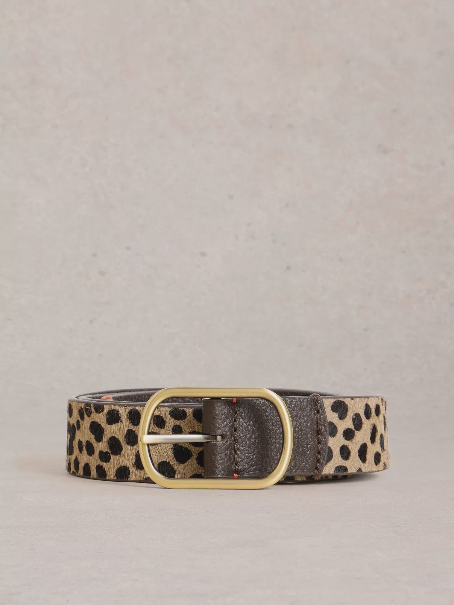 White Stuff Reversible Leather Belt Natural Multi