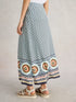 White Stuff Fay Jersey Maxi Column Skirt Blue Mlt