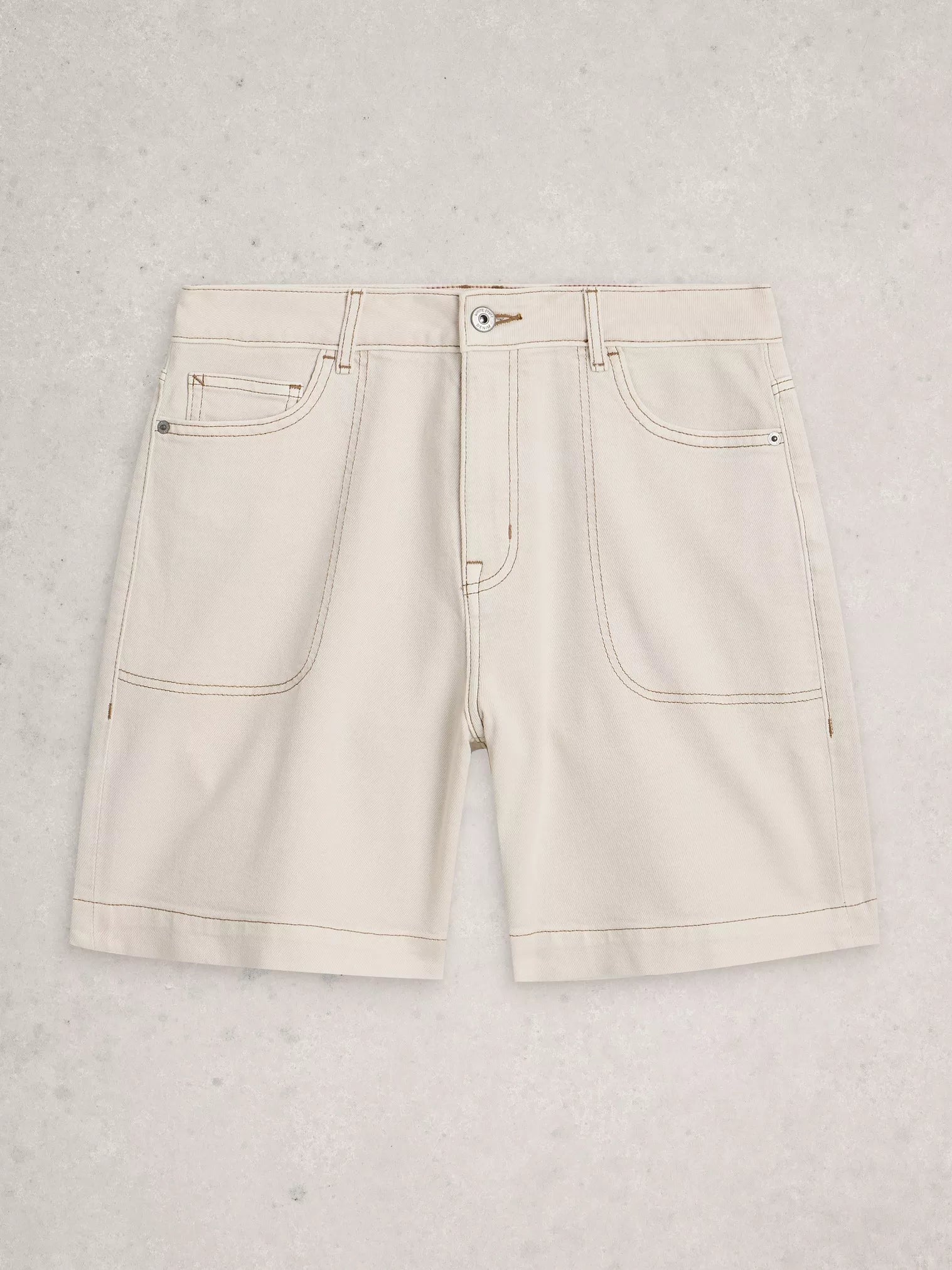 White Stuff Tia Denim Shorts Natural White