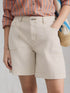 White Stuff Tia Denim Shorts Natural White