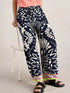 White Stuff Farah Wide Leg Trouser Navy Multi
