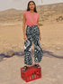 White Stuff Farah Wide Leg Trouser Navy Multi