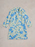 White Stuff Blake Linen Tunic Blue Print