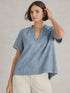 White Stuff Teakie Stripe Top Blue Multi