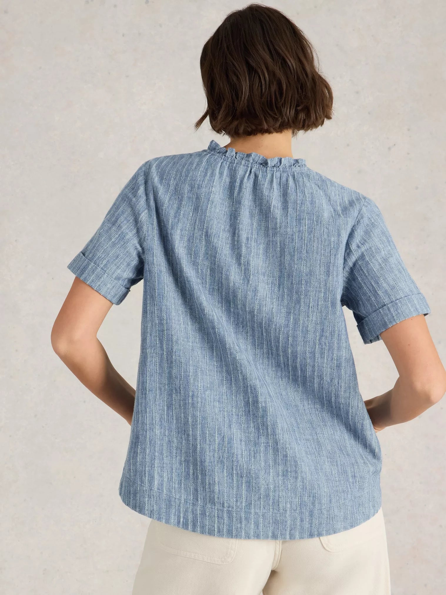 White Stuff Teakie Stripe Top Blue Multi
