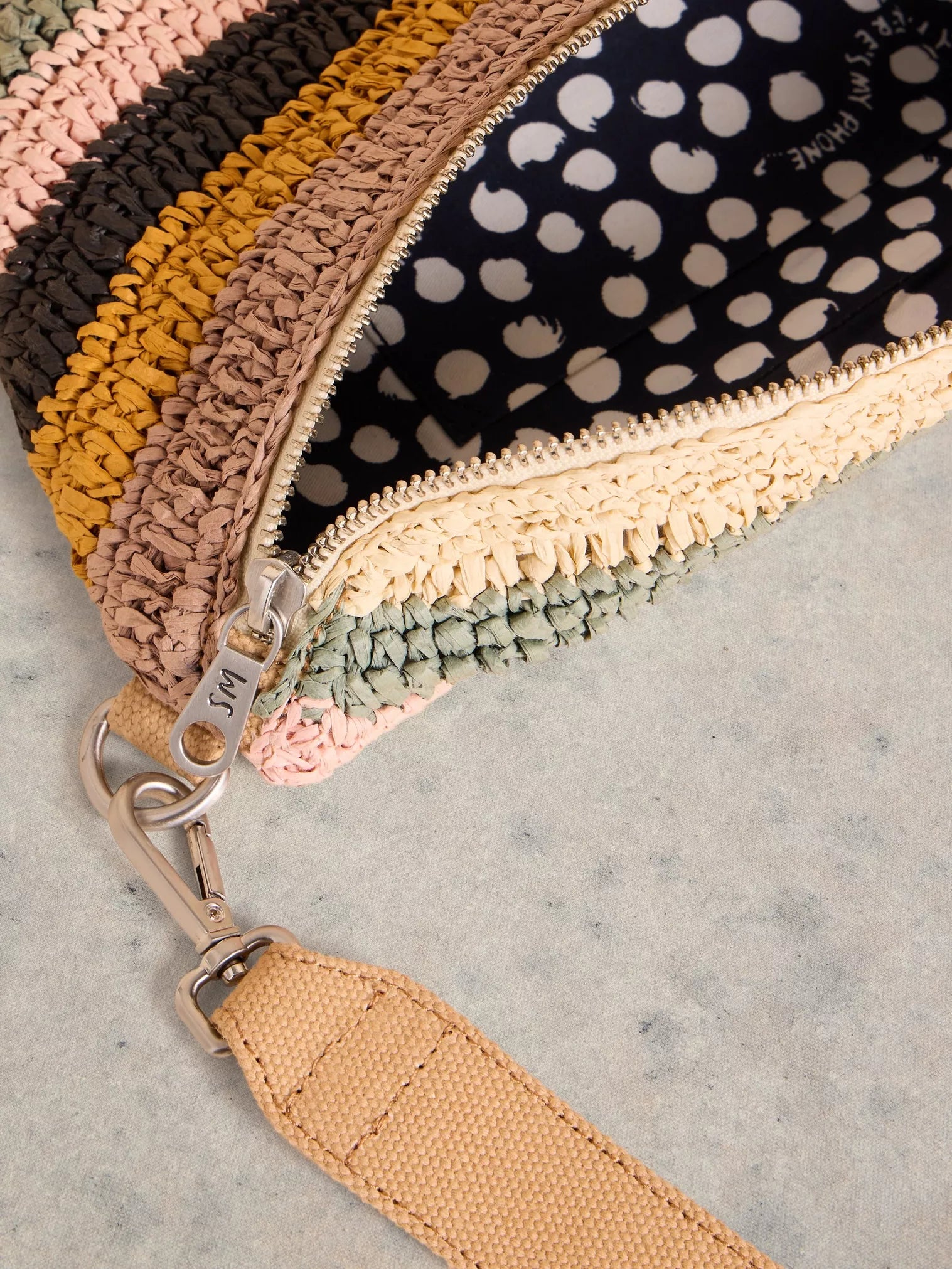 White Stuff Mini Sebby Crochet Bag Nat Mlt