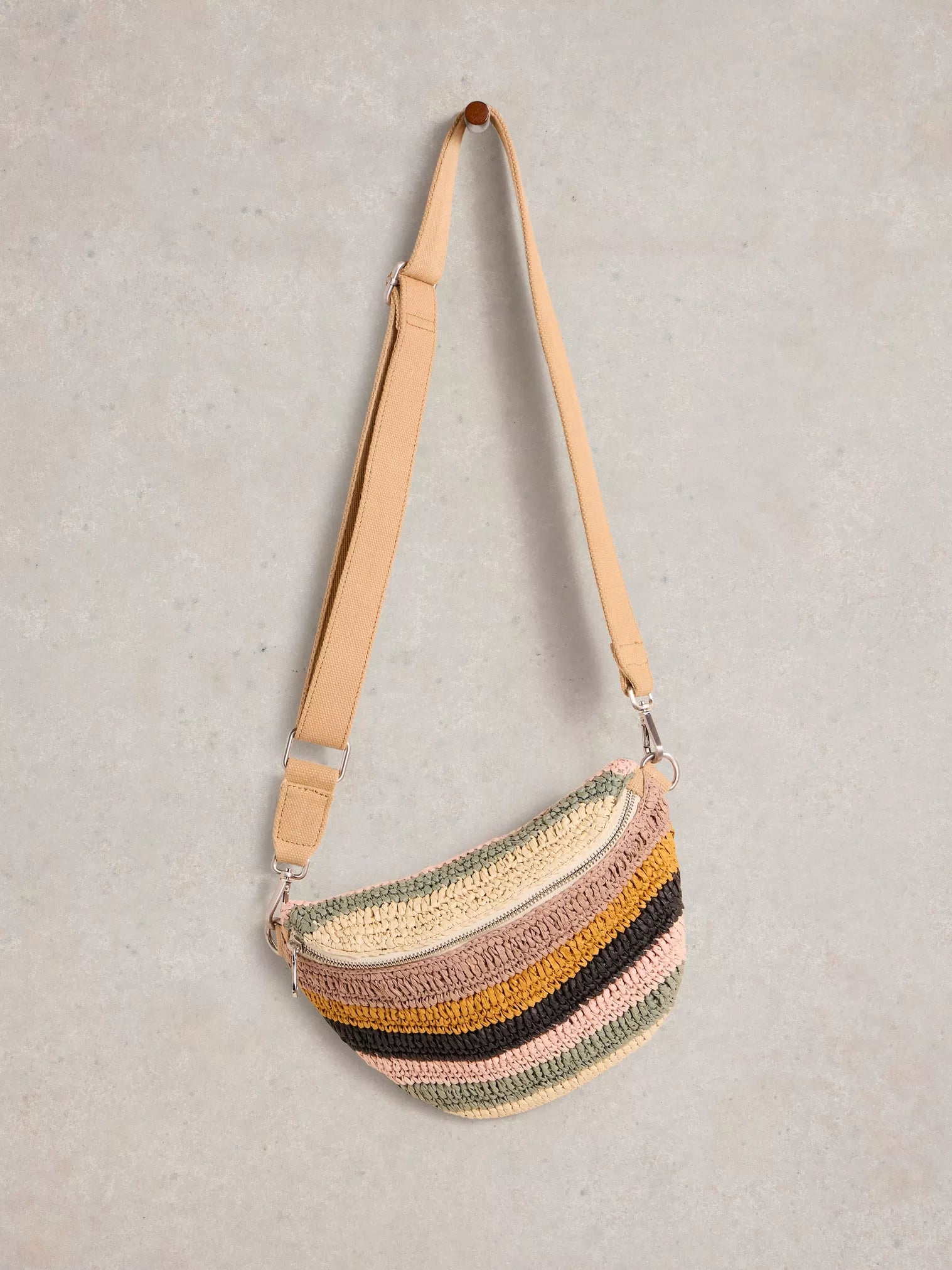 White Stuff Mini Sebby Crochet Bag Nat Mlt