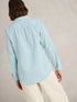White Stuff Sophie Organic Cotton Shirt Green Mlt