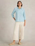 White Stuff Sophie Organic Cotton Shirt Green Mlt